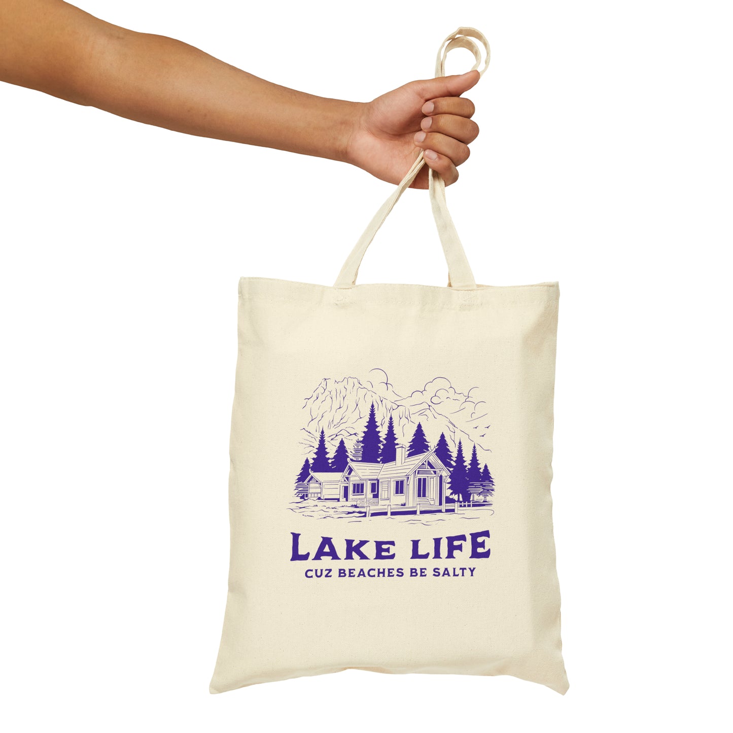 Lake Life Cotton Tote Bag