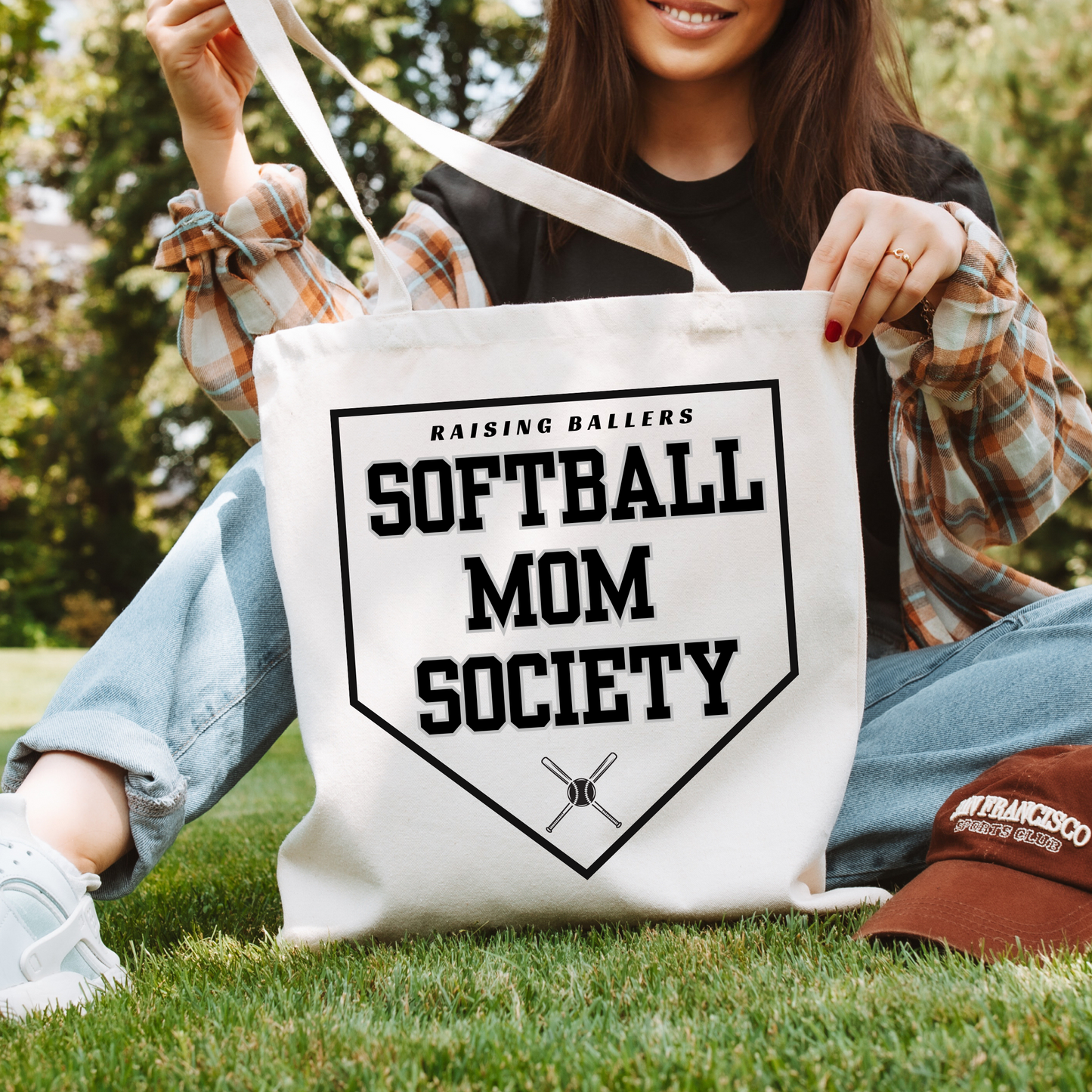 Softball Mom Society Tote Bag