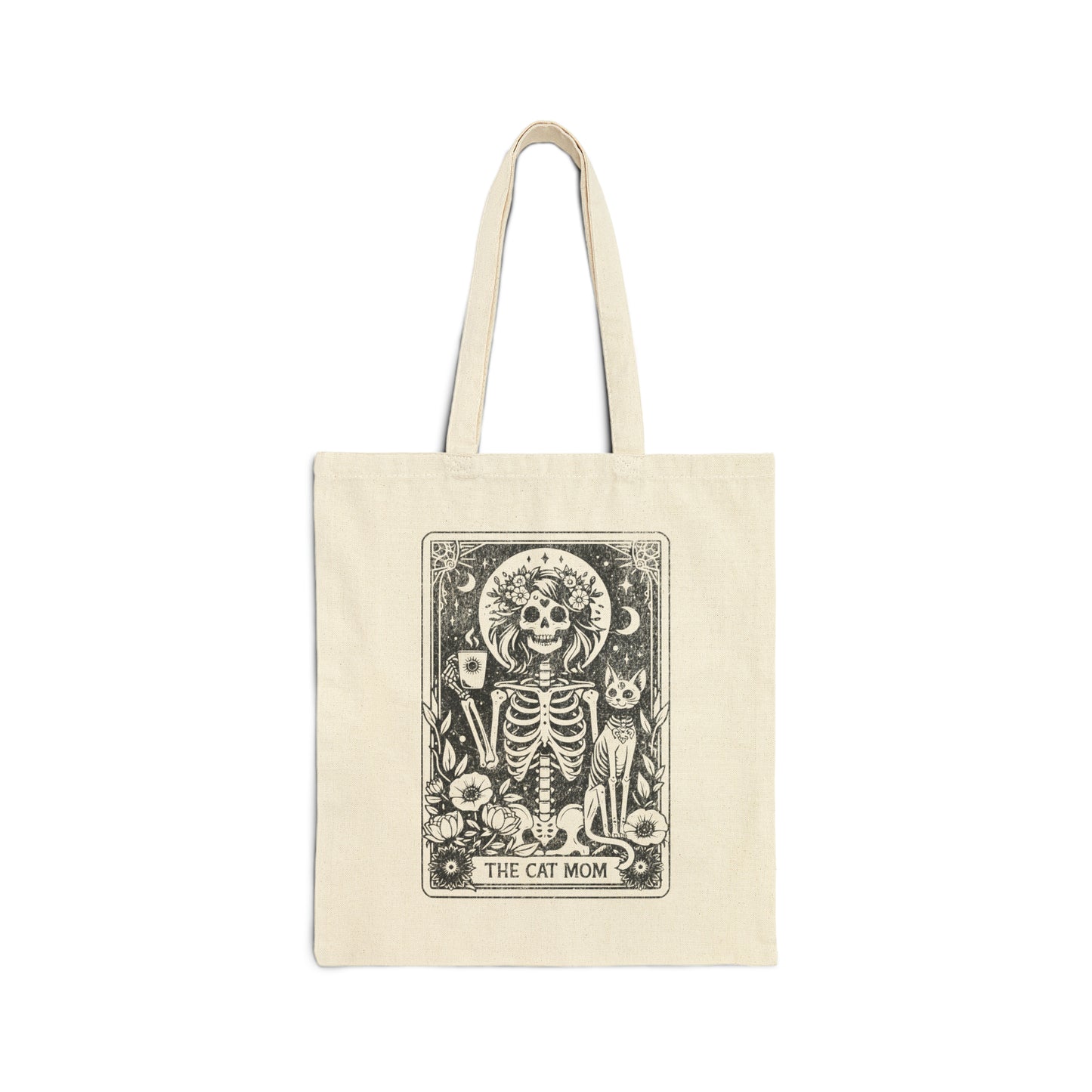 Cat Mom Tarot Card tote bag