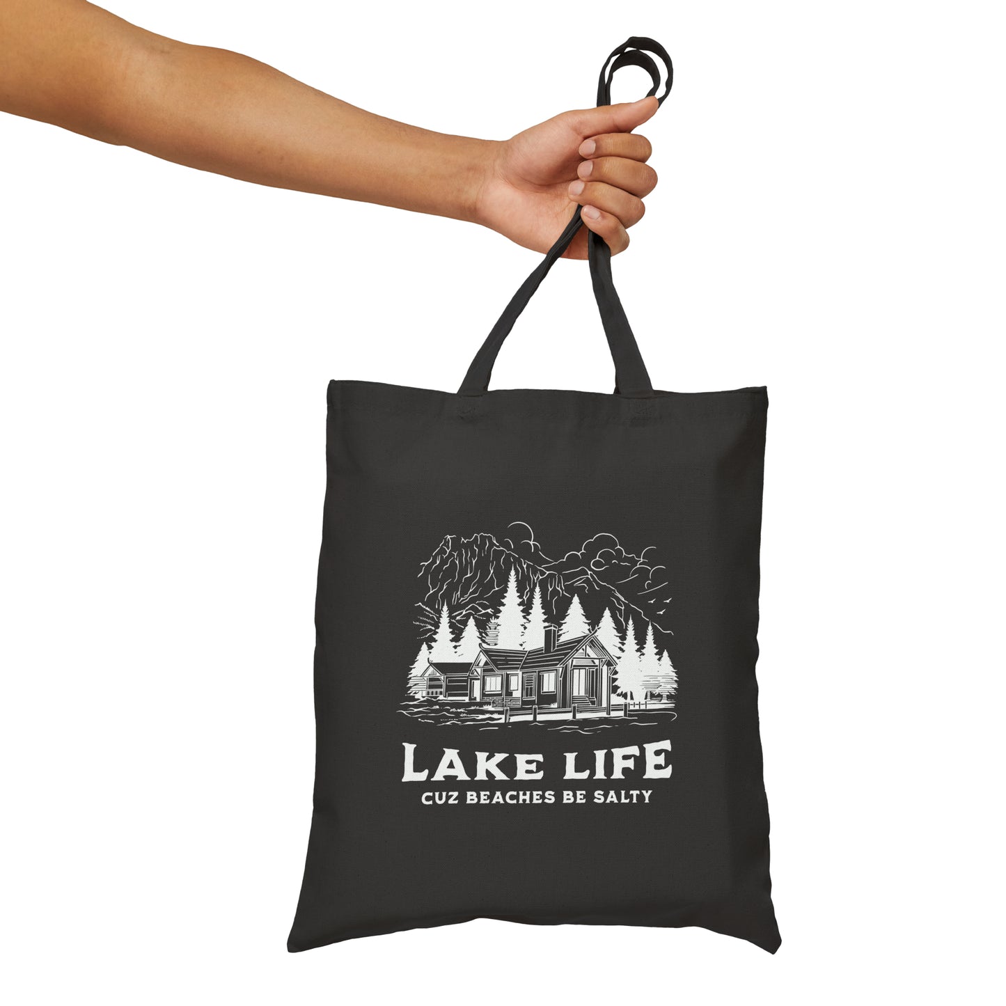 Lake Life Cotton Tote Bag