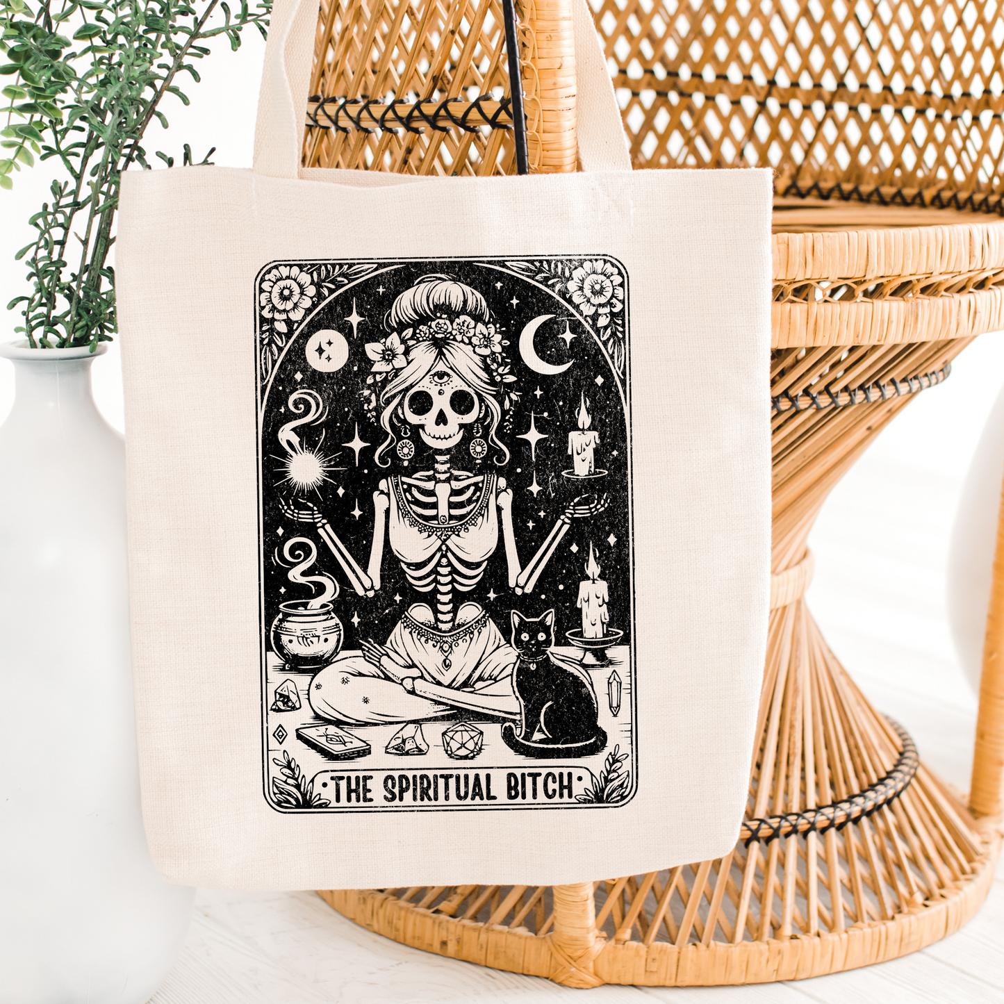 Spiritual Bitch Tarot Card Tote Bag